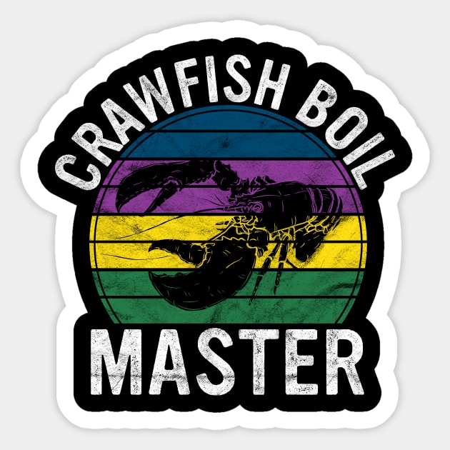 Crawfish Boil Master Gift Mardi Gras Masquerade Crab Costume Sticker by rhondamoller87